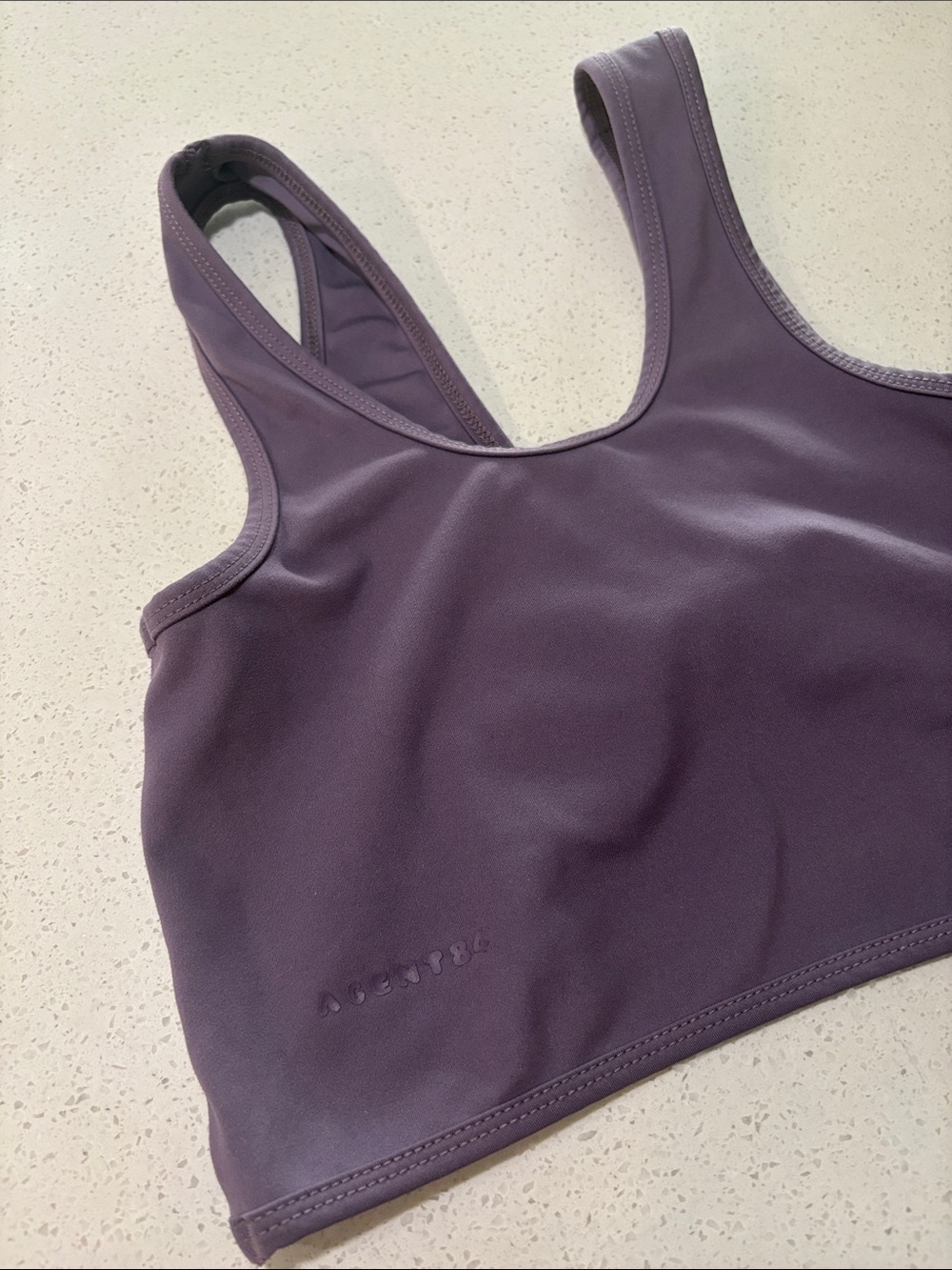 Agent 84 Purple Scoop-Back Sports Bra